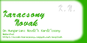 karacsony novak business card